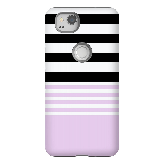 Pixel 2 StrongFit pink black stripes by Vincent Patrick Trinidad