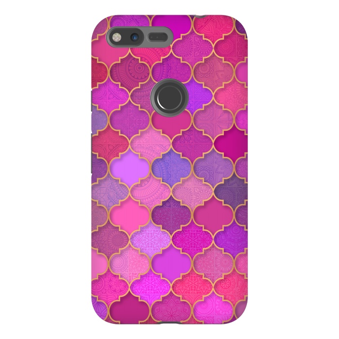Pixel XL StrongFit Moroccan Tiles Pattern by Quirk It Up