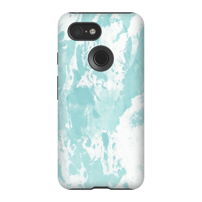 Pixel 3 StrongFit Mint blue abstract by Jms