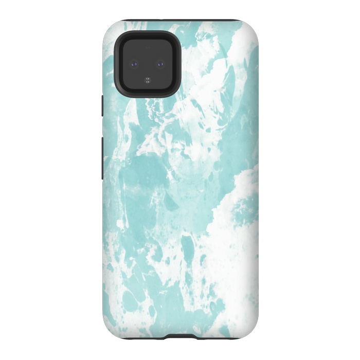 Pixel 4 StrongFit Mint blue abstract by Jms