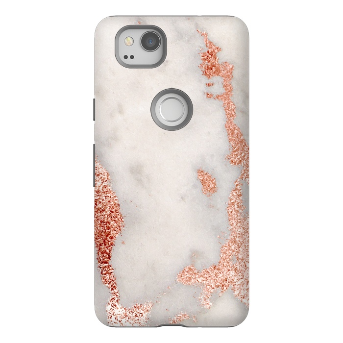Pixel 2 StrongFit Gold Rose Marble by Alemi