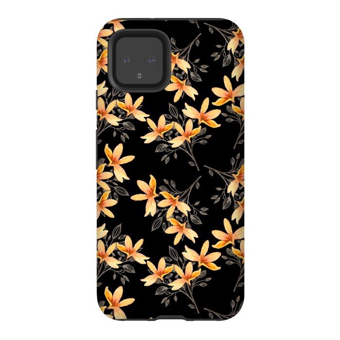 Pixel 4 StrongFit Dark Night of Flora by Creativeaxle