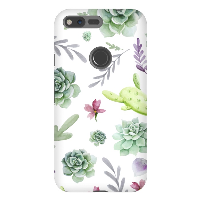 Pixel XL StrongFit Cactus Watercolor Pattern by Bledi