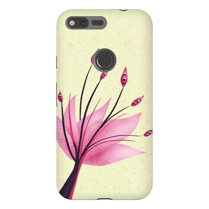 Pixel XL StrongFit Pink Abstract Water Lily Flower by Boriana Giormova