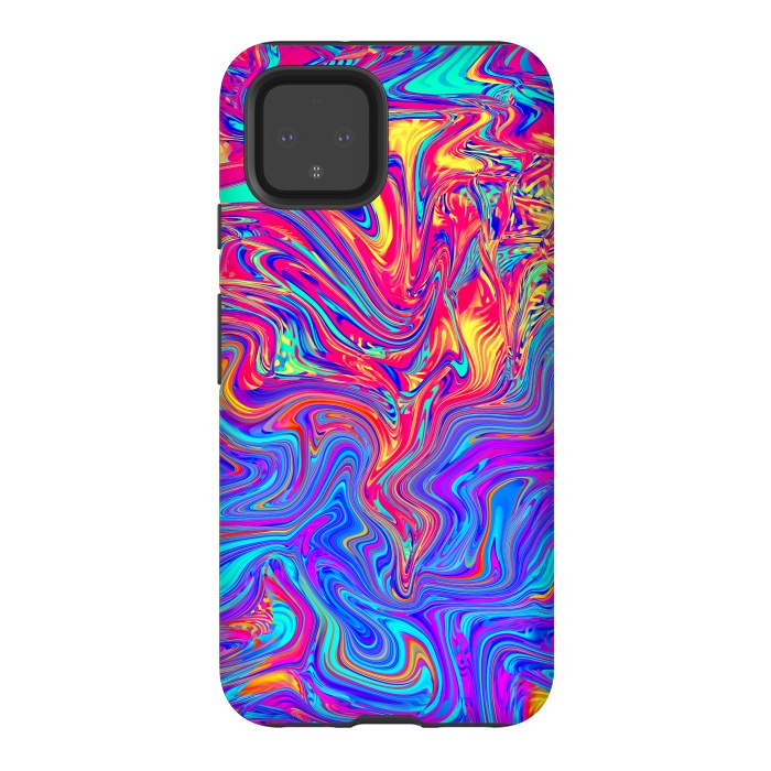 Pixel 4 StrongFit Abstract Colorful Waves by Art Design Works
