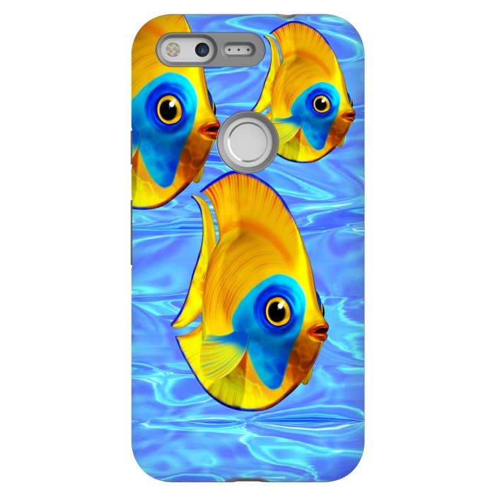 Pixel StrongFit Fish 3D Cute Tropical Cutie on Clear Blue Ocean Water  by BluedarkArt