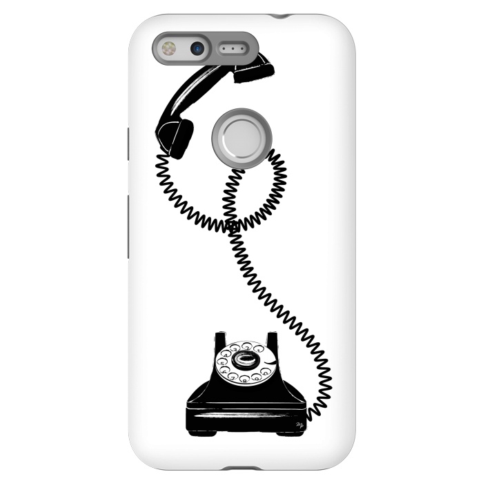 Pixel StrongFit Black Vintage Phone by Martina