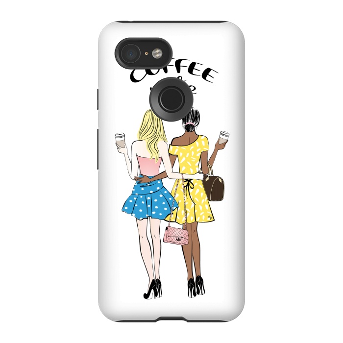 Pixel 3 StrongFit Coffee mates - dark skin by Martina