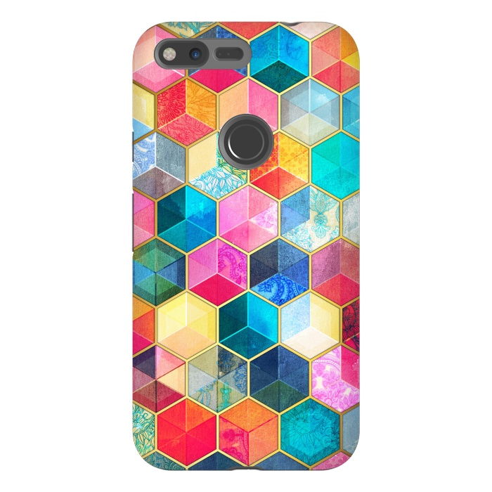 Pixel XL StrongFit Crystal Bohemian Honeycomb Cubes by Micklyn Le Feuvre