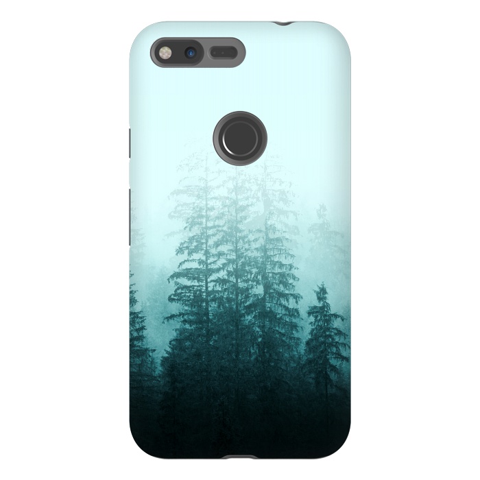 Pixel XL StrongFit Blue Coniferous Forest by Creativeaxle