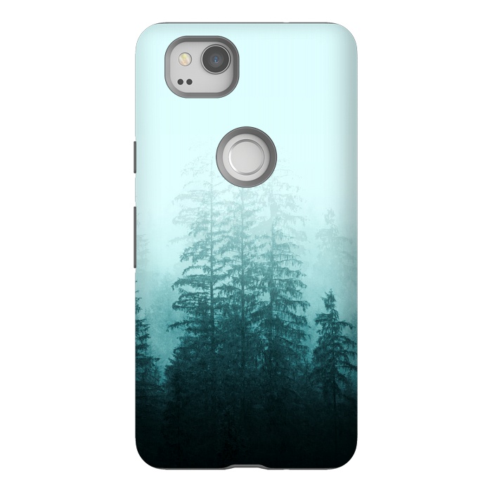 Pixel 2 StrongFit Blue Coniferous Forest by Creativeaxle