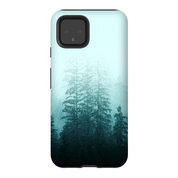 Pixel 4 StrongFit Blue Coniferous Forest by Creativeaxle
