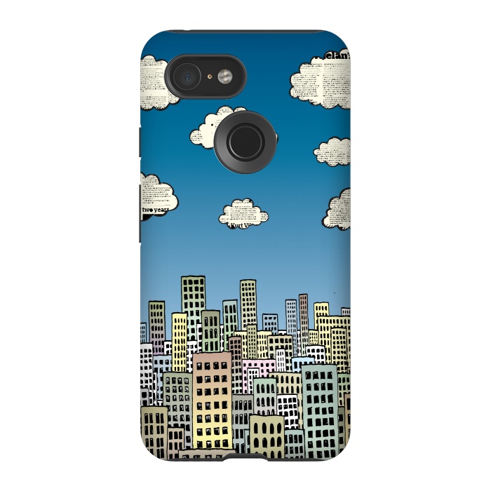 Pixel 3 StrongFit The city of paper clouds by Mangulica
