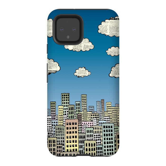 Pixel 4 StrongFit The city of paper clouds by Mangulica