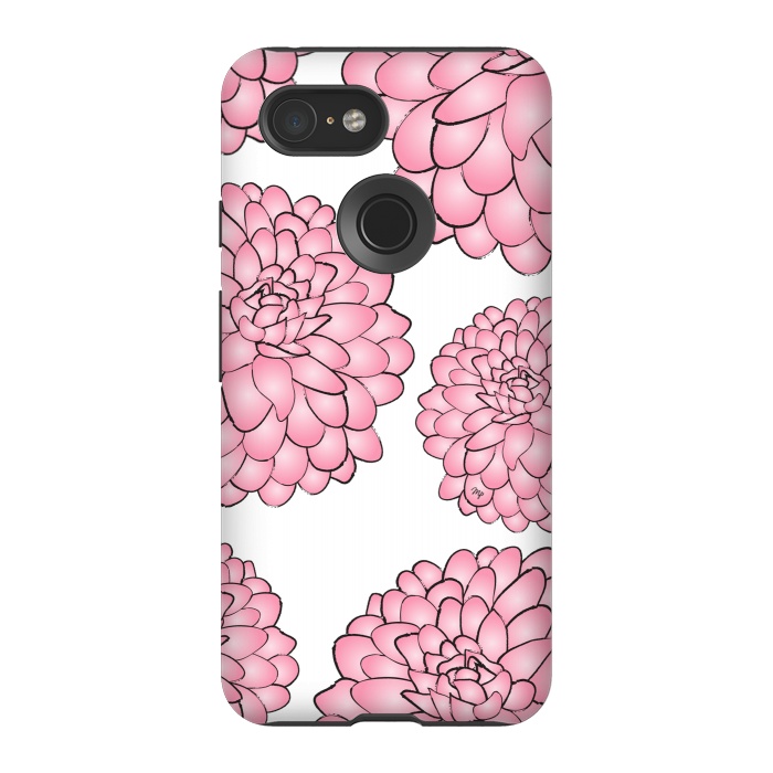 Pixel 3 StrongFit Pink Chrysanthemum by Martina