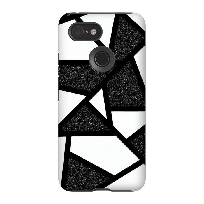 Pixel 3 StrongFit White and black geometric by Jms