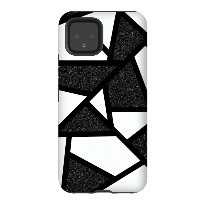 Pixel 4 StrongFit White and black geometric by Jms