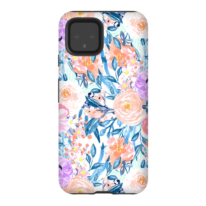 Pixel 4 StrongFit Modern watercolor garden floral paint by InovArts