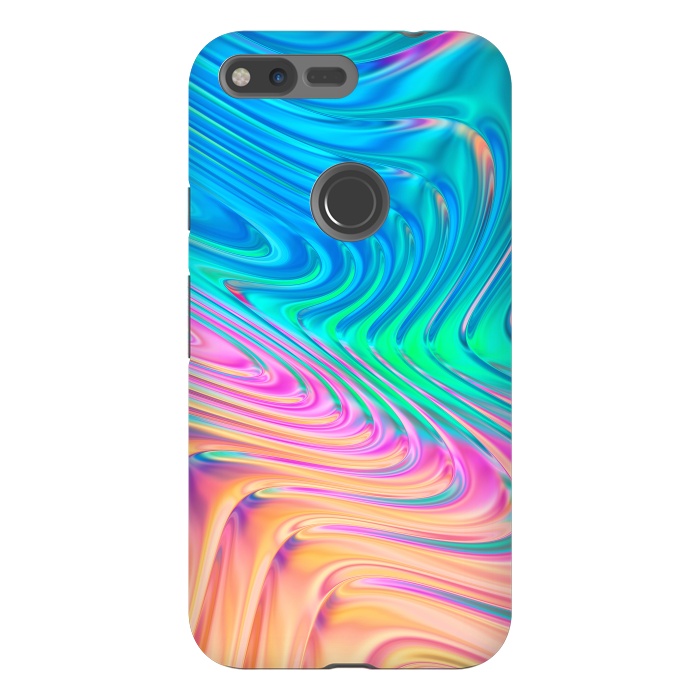 Pixel XL StrongFit Abstract Vivid Waves by Art Design Works