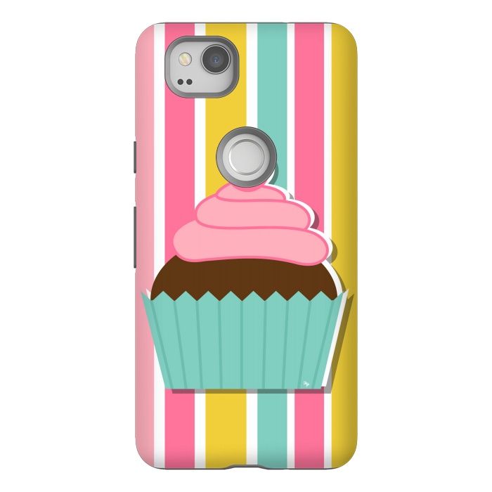 Pixel 2 StrongFit Colorful cupcake by Martina
