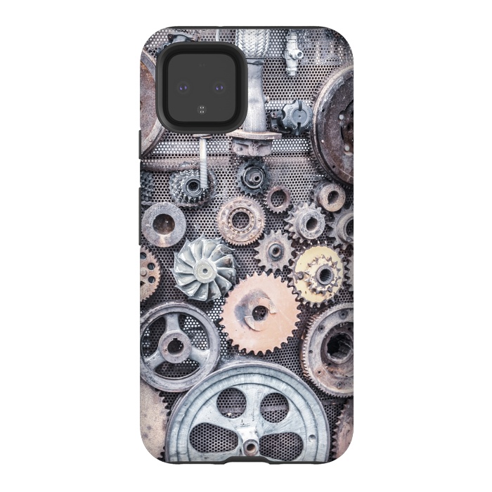 Pixel 4 StrongFit Vintage Steampunk Gear by Andrea Haase