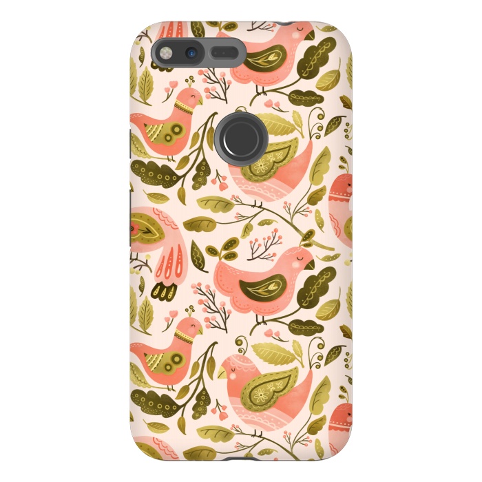 Pixel XL StrongFit Peachy Keen Birds by Noonday Design