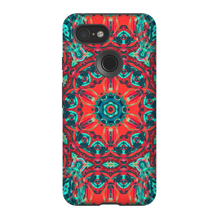 Pixel 3 StrongFit Abstract Mandala II by Art Design Works
