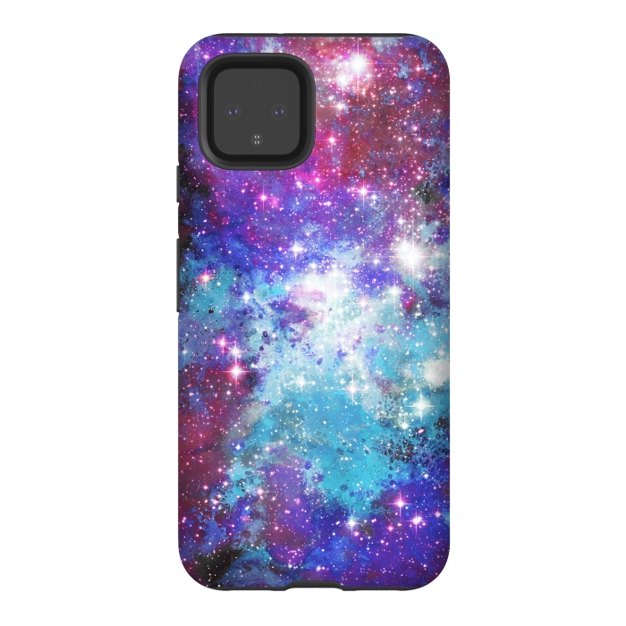 Pixel 4 StrongFit Blue purple galaxy space night stars by Oana 