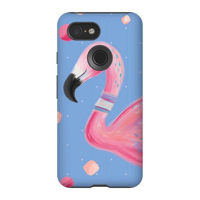 Pixel 3 StrongFit Fancy Flamingo by Noonday Design
