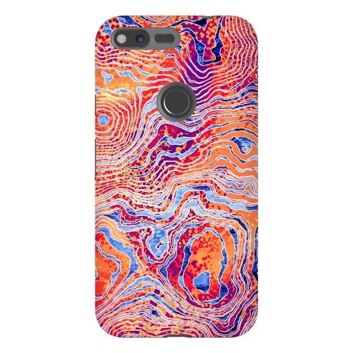 Pixel XL StrongFit  Abstract Colorful Marble I by Art Design Works