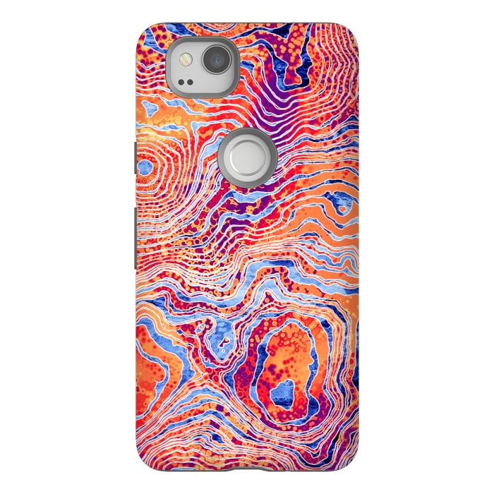 Pixel 2 StrongFit  Abstract Colorful Marble I by Art Design Works