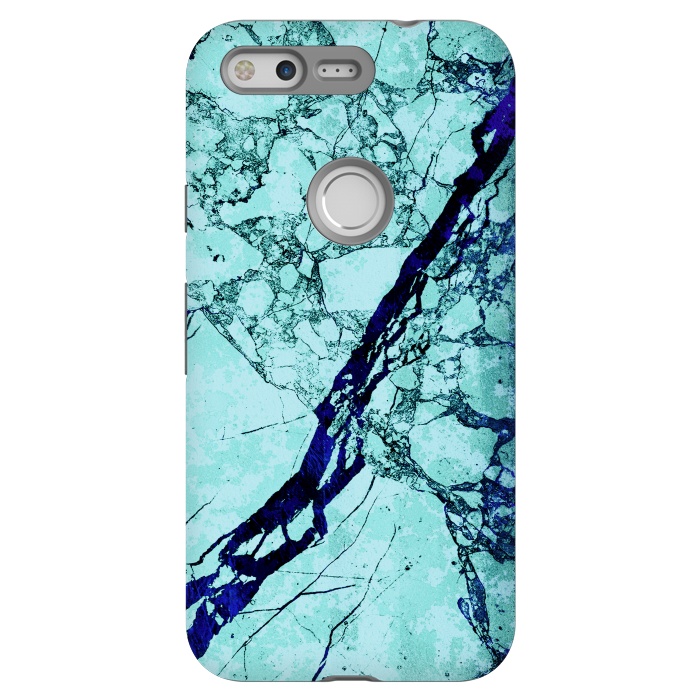 Pixel StrongFit Turquoise blue marble by Oana 