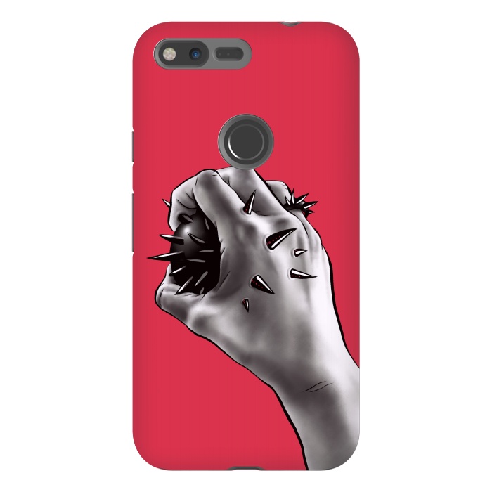 Pixel XL StrongFit Gothic horror art - stabbed hand  by Boriana Giormova