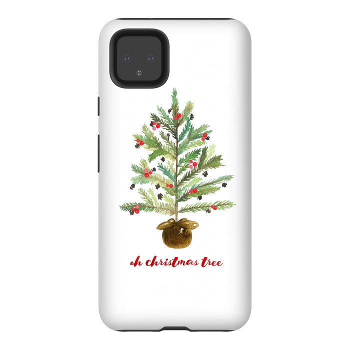 Pixel 4XL StrongFit Oh Christmas Tree by Noonday Design
