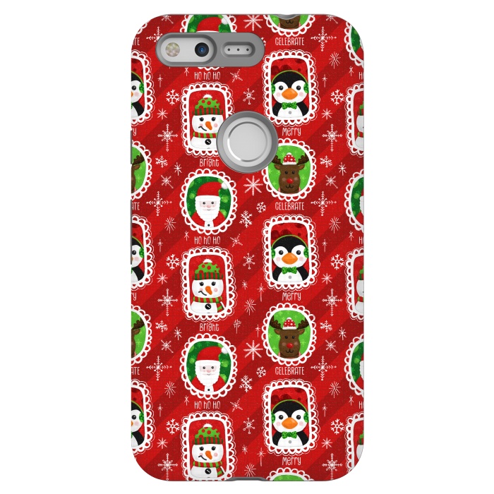 Pixel StrongFit Santa and Friends by Noonday Design