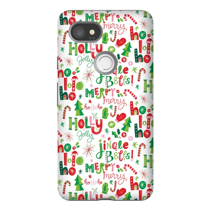 Pixel 2XL StrongFit Festive Christmas Lettering by Noonday Design
