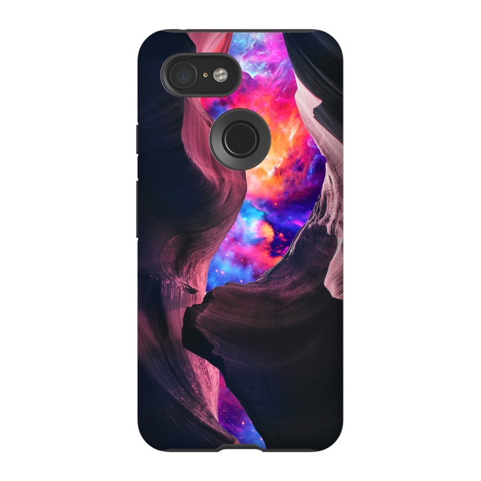 Pixel 3 StrongFit Grand Canyon with Colorful Space Collage by Art Design Works