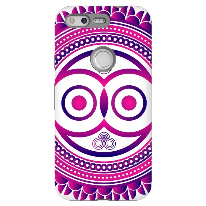Pixel StrongFit pink mandala owl by TMSarts
