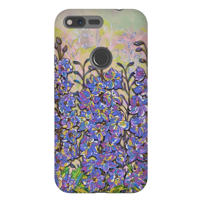 Pixel XL StrongFit Darling Delphiniums by Lotti Brown
