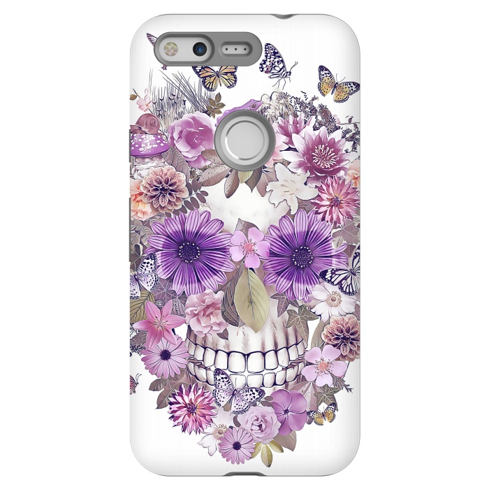 Pixel StrongFit flower skull by Ancello