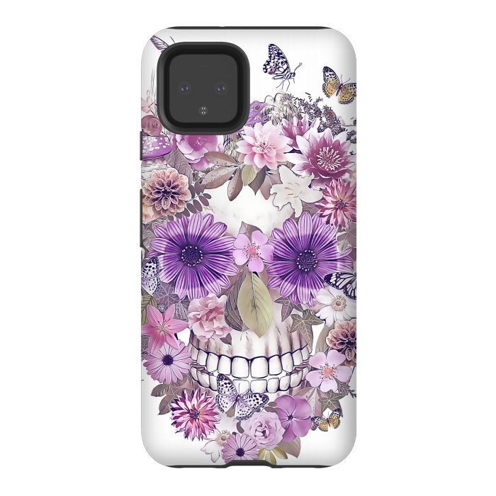 Pixel 4 StrongFit flower skull by Ancello