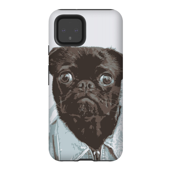 Pixel 4 StrongFit Hipster Pug by Carlos Maciel