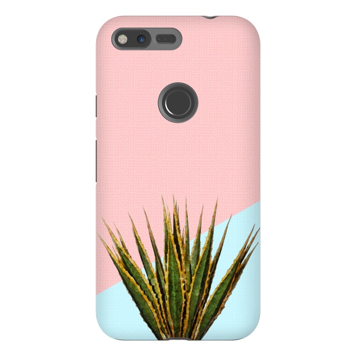 Pixel XL StrongFit  Agave Plant on Pink and Teal Wall by amini54