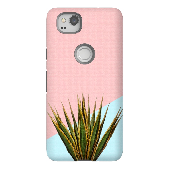 Pixel 2 StrongFit  Agave Plant on Pink and Teal Wall by amini54