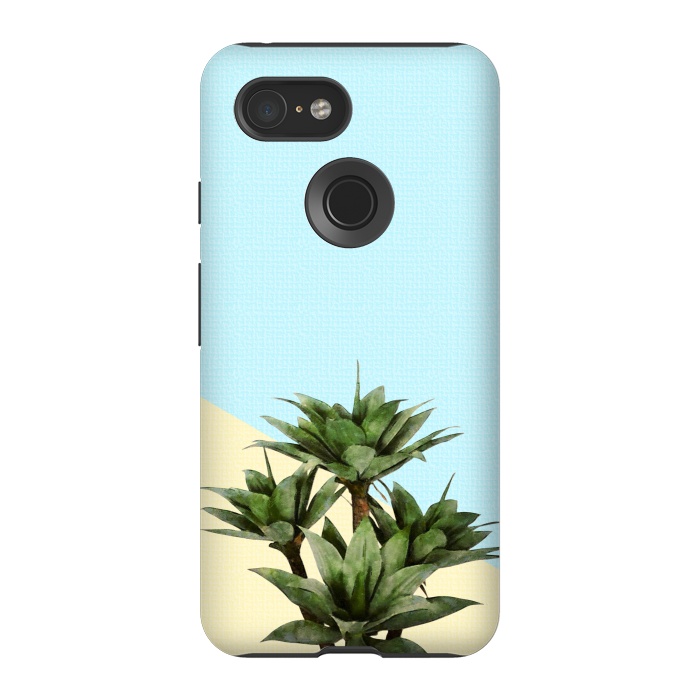 Pixel 3 StrongFit  Agave Plant on Lemon and Teal Wall by amini54