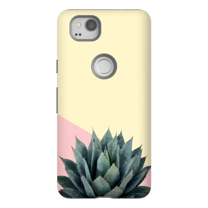 Pixel 2 StrongFit  Agave Plant on Lemon and Pink Wall by amini54