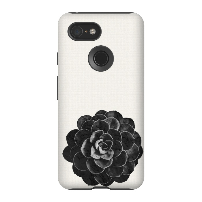 Pixel 3 StrongFit Succulent Black Marble by amini54
