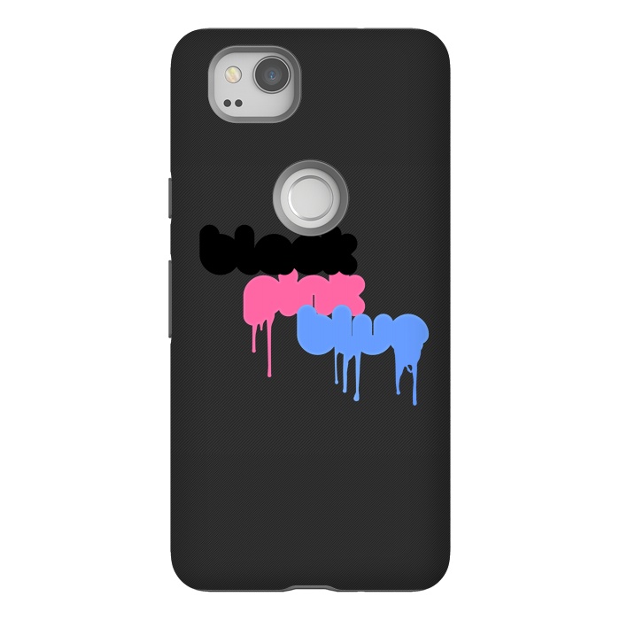Pixel 2 StrongFit Black, Pink and Blue by Carlos Maciel