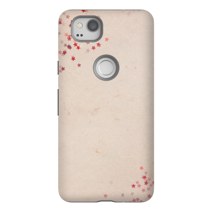 Pixel 2 StrongFit RED OFF WHITE STARS by MALLIKA