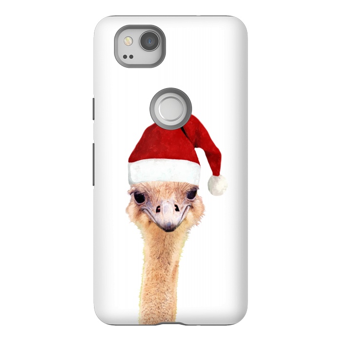 Pixel 2 StrongFit Ostrich Christmas by Alemi